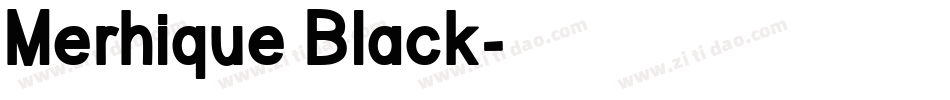 Merhique Black字体转换